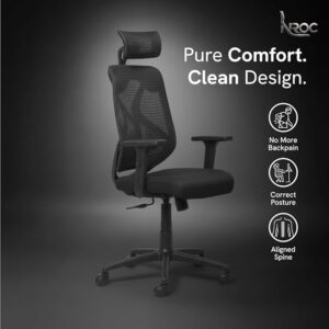 NROC Metal Mesh Back Executive Office Chair